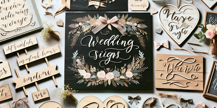 Ideas creativas para letreros de boda únicos Ideas creativas para letreros de boda únicos