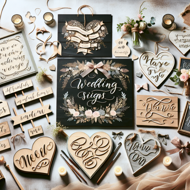 Ideas creativas para letreros de boda únicos Ideas creativas para letreros de boda únicos